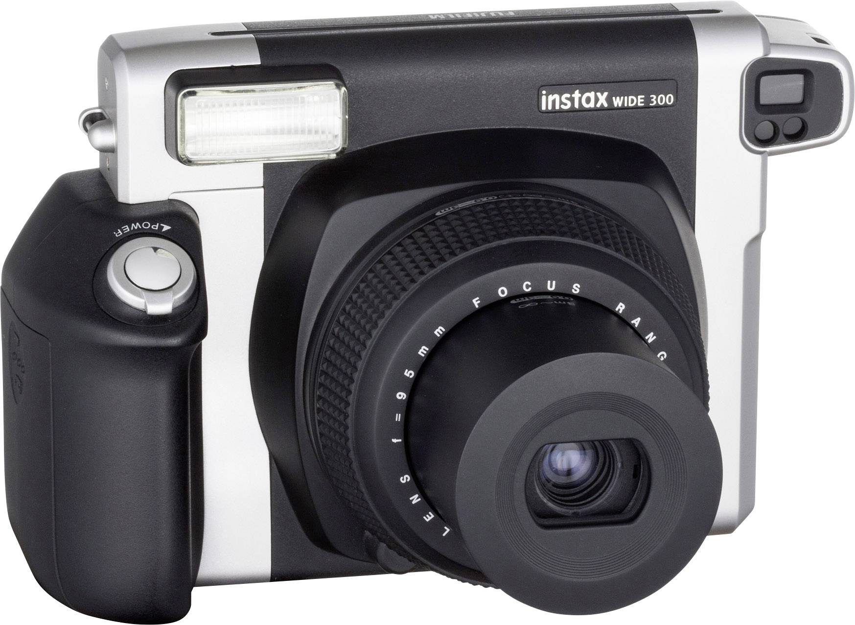 Fujifilm Instax Wide 300 Sofortbildkamera Schwarz mit eingebautem Blitz