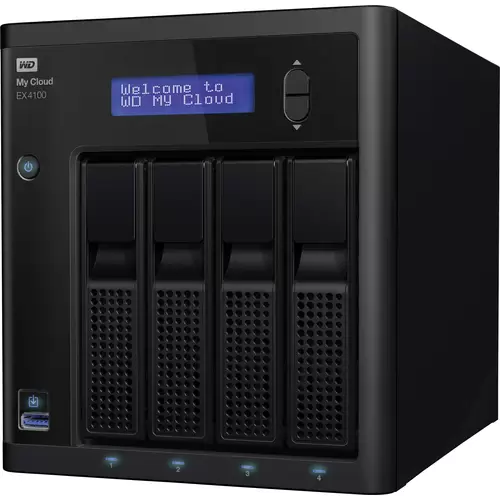 WD My Cloud™ EX4100 NAS-Server 8 TB 4 Bay bestückt mit WD Red™, Integriertes Display, Business Cloud WDBWZE0080KBK-EESN WD My Cloud™ EX4100 NAS-Server 8 TB 4 Bay bestückt mit WD Red™, Integriertes Display, Business Cloud WDBWZE0080KBK-EESN