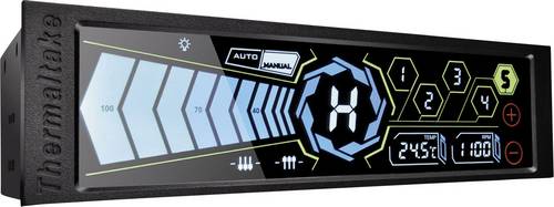 Thermaltake AC-010-B51NAN-A1 PC Lüftersteuerung 13,32cm (5.25 Zoll) Anzahl Kanäle: 5 inkl. Touchsc