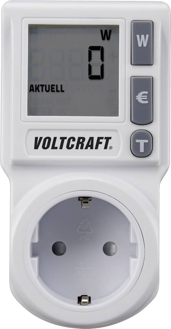 VOLTCRAFT EM 1000BASIC DE Energiekosten-Messgerät Stromtarif einstellbar, TRMS, Kostenprognose