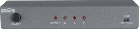 Marmitek Split 412 2 Port HDMI-Splitter 3D-Wiedergabe möglich 3840 x 2160 Pixel Silber
