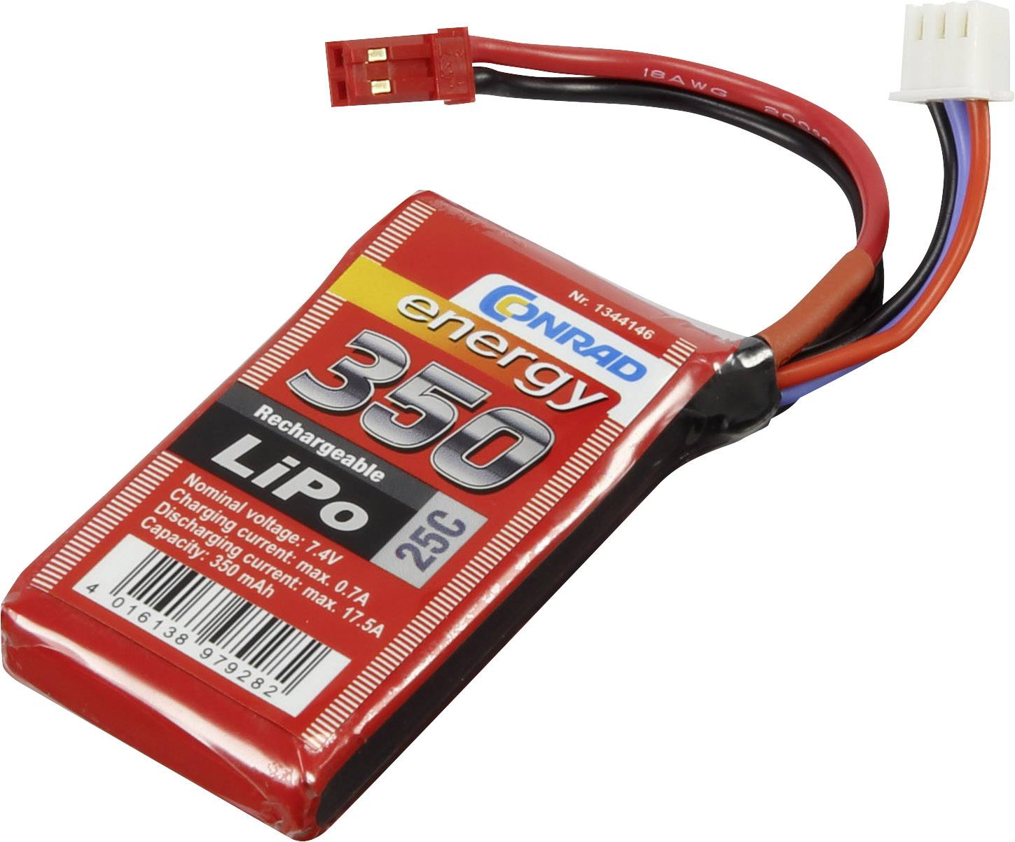 Batterie LiPo Reely 7,4 V 250 MAh - 2 Cellules, Softcase, Cosse Plate Mâle, Pour Modélisme RC, Drones, Haute Décharge 30C