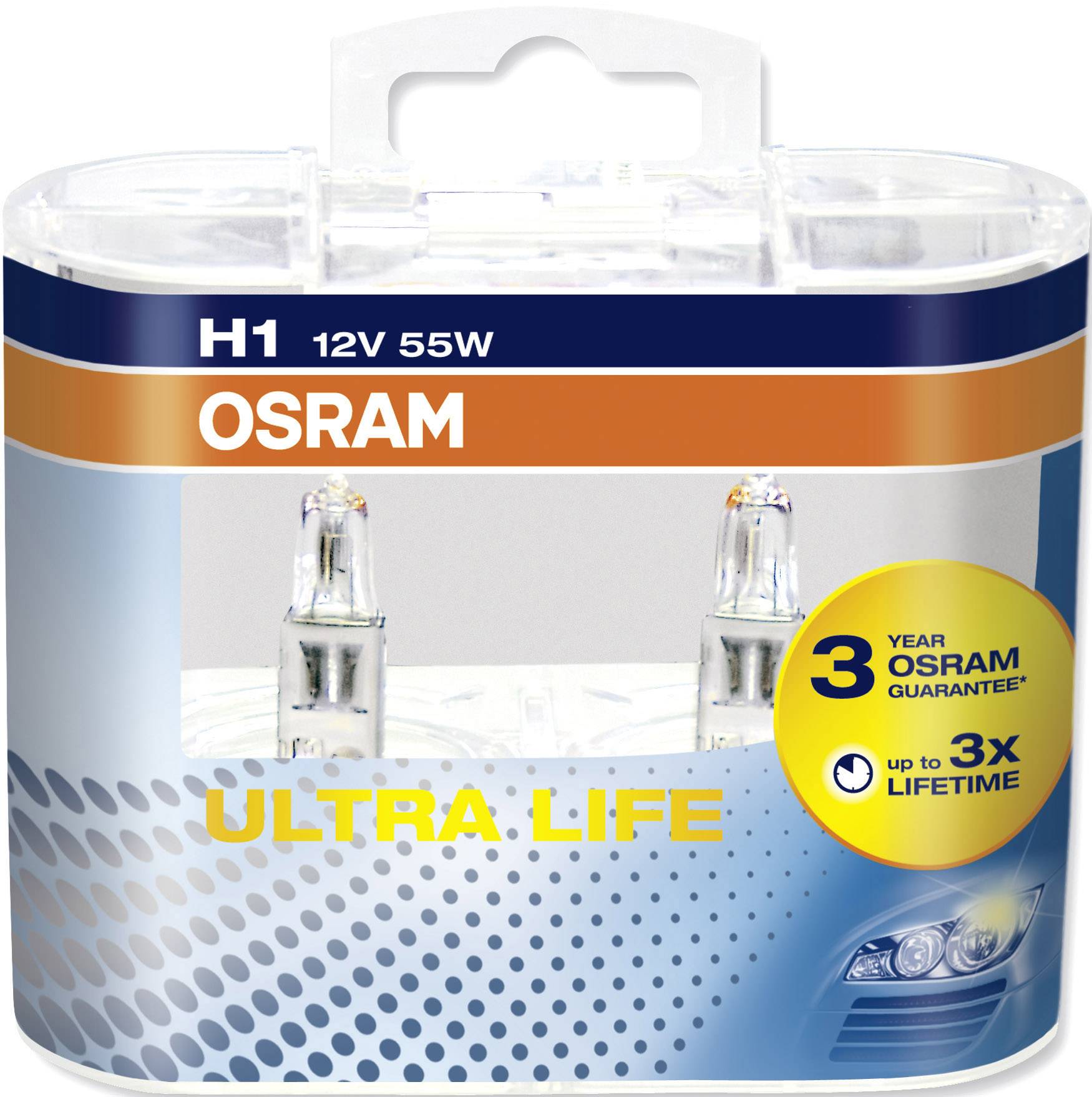 Osram Automotive 64150ULT-HCB Halogen Leuchtmittel Ultra Life H1 55W 12V
