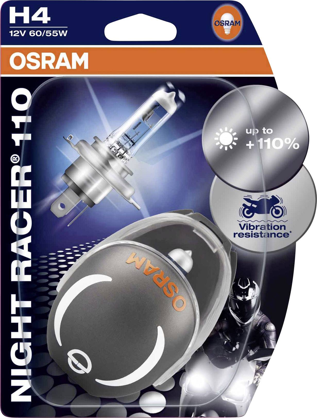 Osram Auto 64193NR1-02B Halogen Leuchtmittel NIGHT RACER 110 H4 60/55 W 12 V