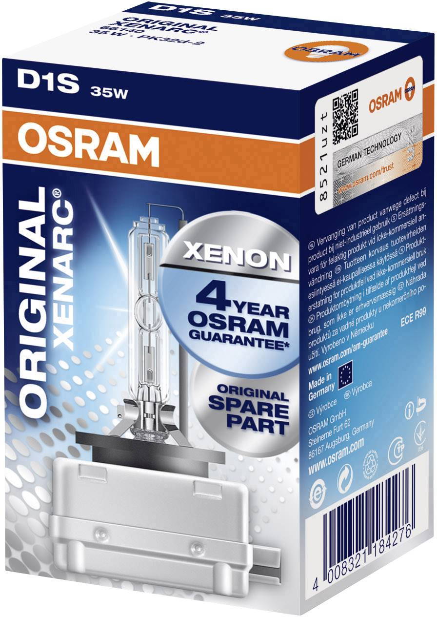 Osram Automotive 66140 Xenon Leuchtmittel Xenarc Original D1S 35W 12 V, 85V