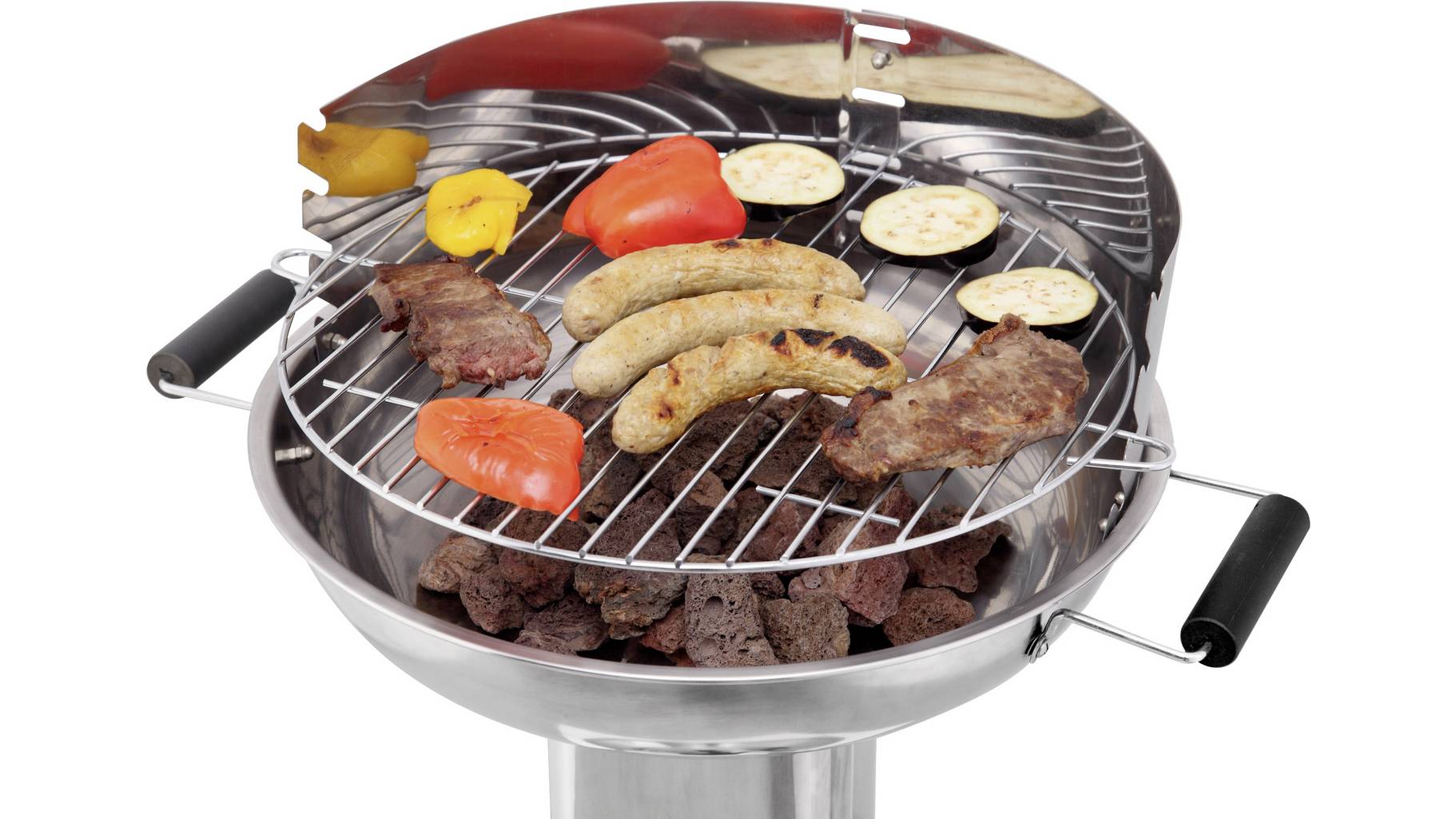 Grillrost 28–60 Cm Aus 304 Edelstahl – Rund Mit Griff, Passend Für Kugelgrill, Holzkohlegrill & Mehr – Inkl. Grillzange, Einfache Reinigung, Hohe Wärmeverteilung