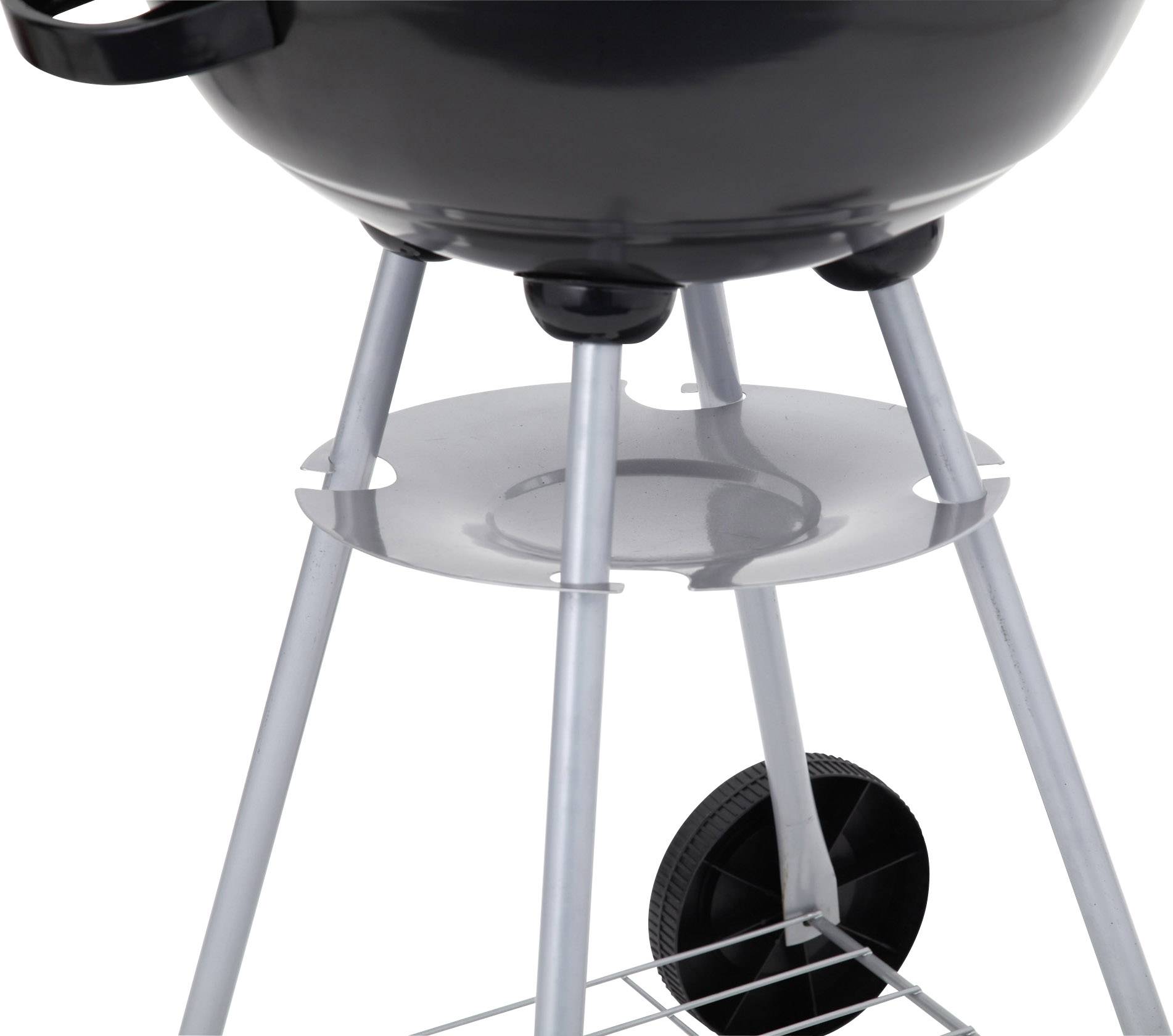 tepro Garten Key West Kugel Holzkohle-Grill Grill-Fläche (Durchmesser)=415 mm Schwarz, Silber