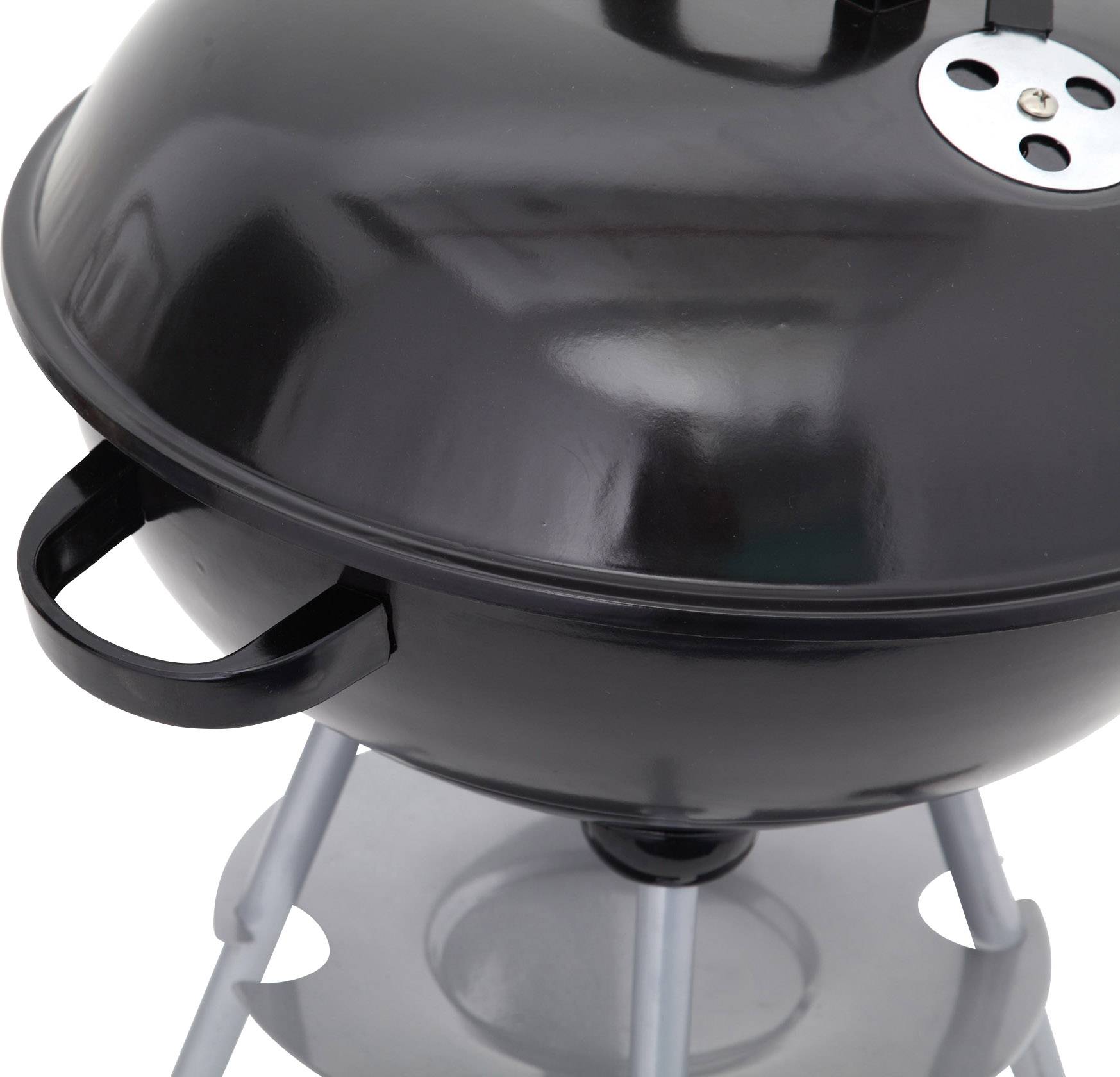 tepro Garten Key West Kugel Holzkohle-Grill Grill-Fläche (Durchmesser)=415 mm Schwarz, Silber
