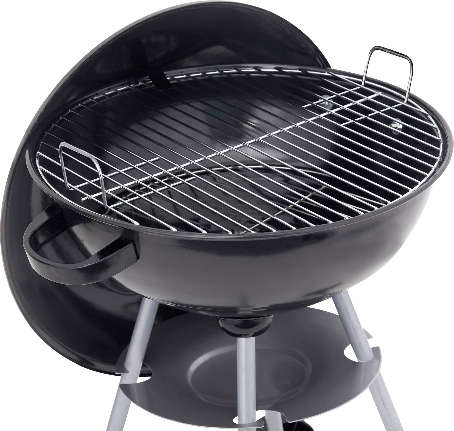 tepro Garten Key West Kugel Holzkohle-Grill Grill-Fläche (Durchmesser)=415 mm Schwarz, Silber