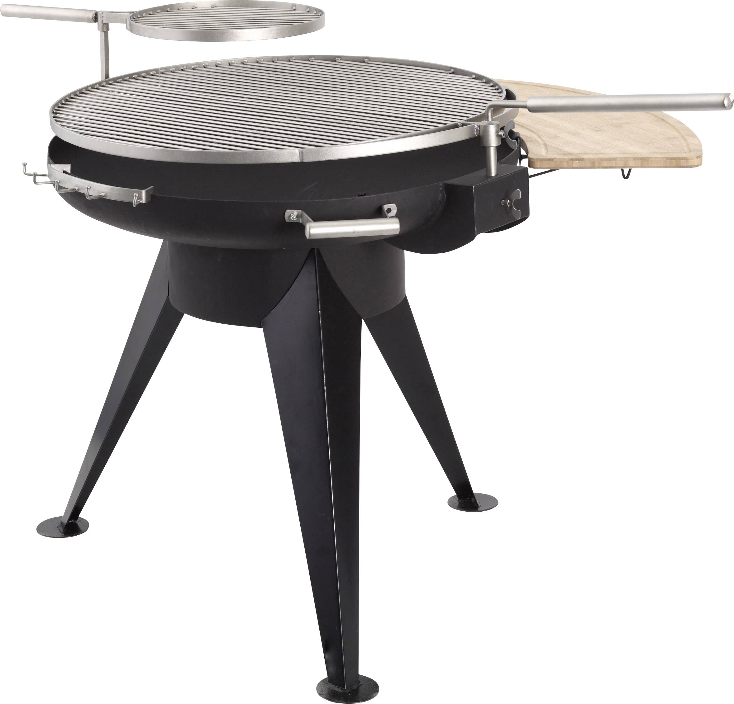 Tepro Garten "Cranford" Rund Holzkohle-Grill Grill-Fläche (Durchmesser)=760mm Schwarz, Edelstahl