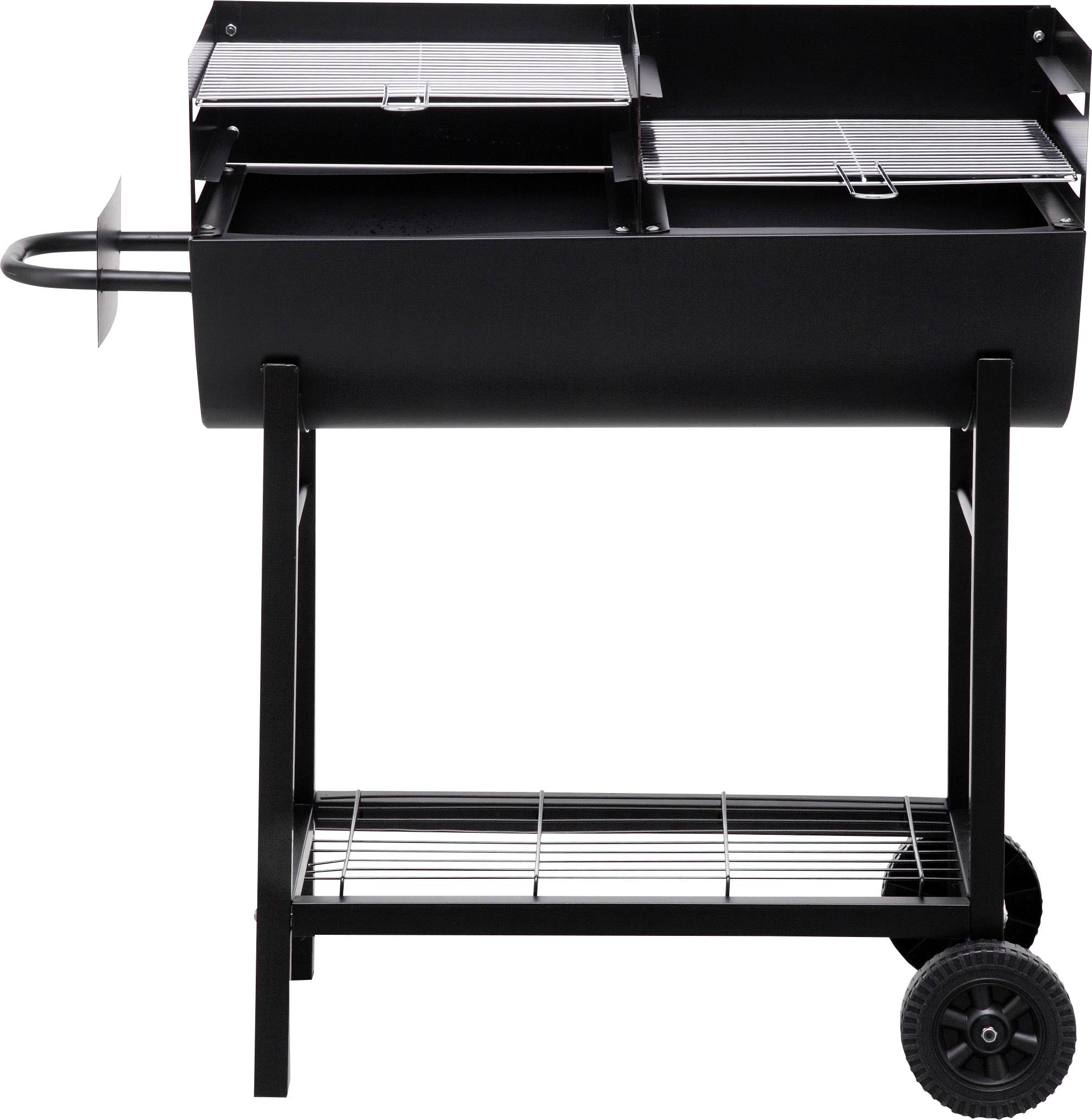 tepro Garten Detroit Fass Holzkohle-Grill Schwarz