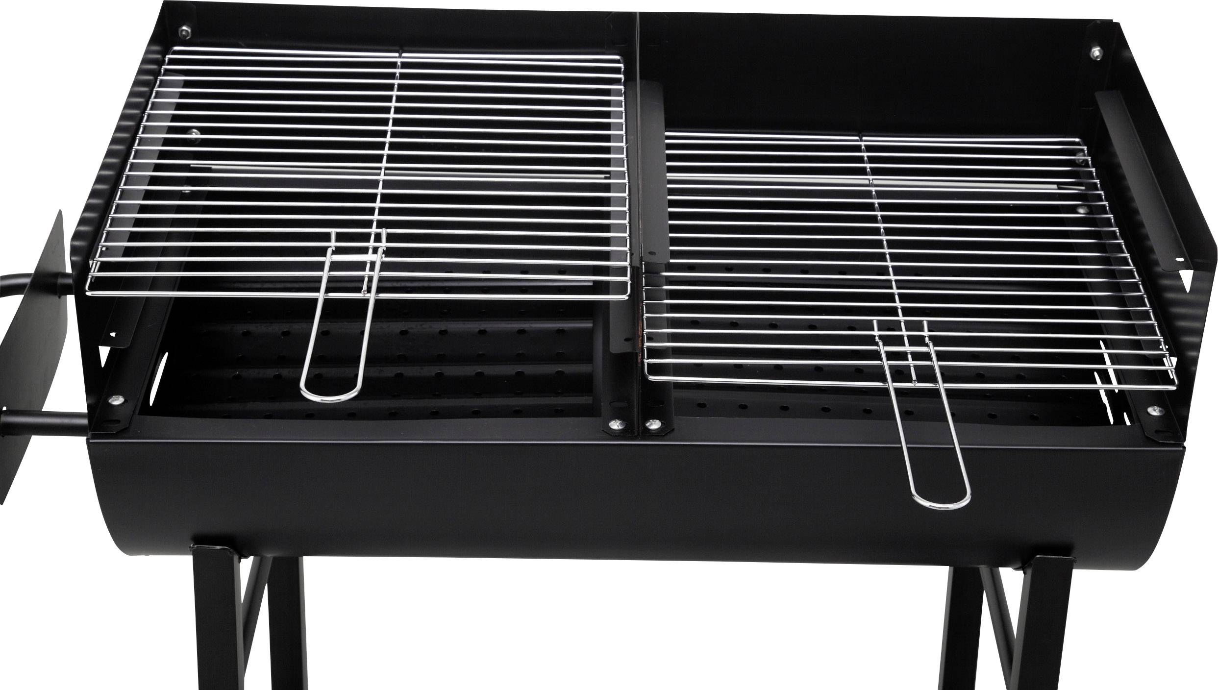 tepro Garten Detroit Fass Holzkohle-Grill Schwarz