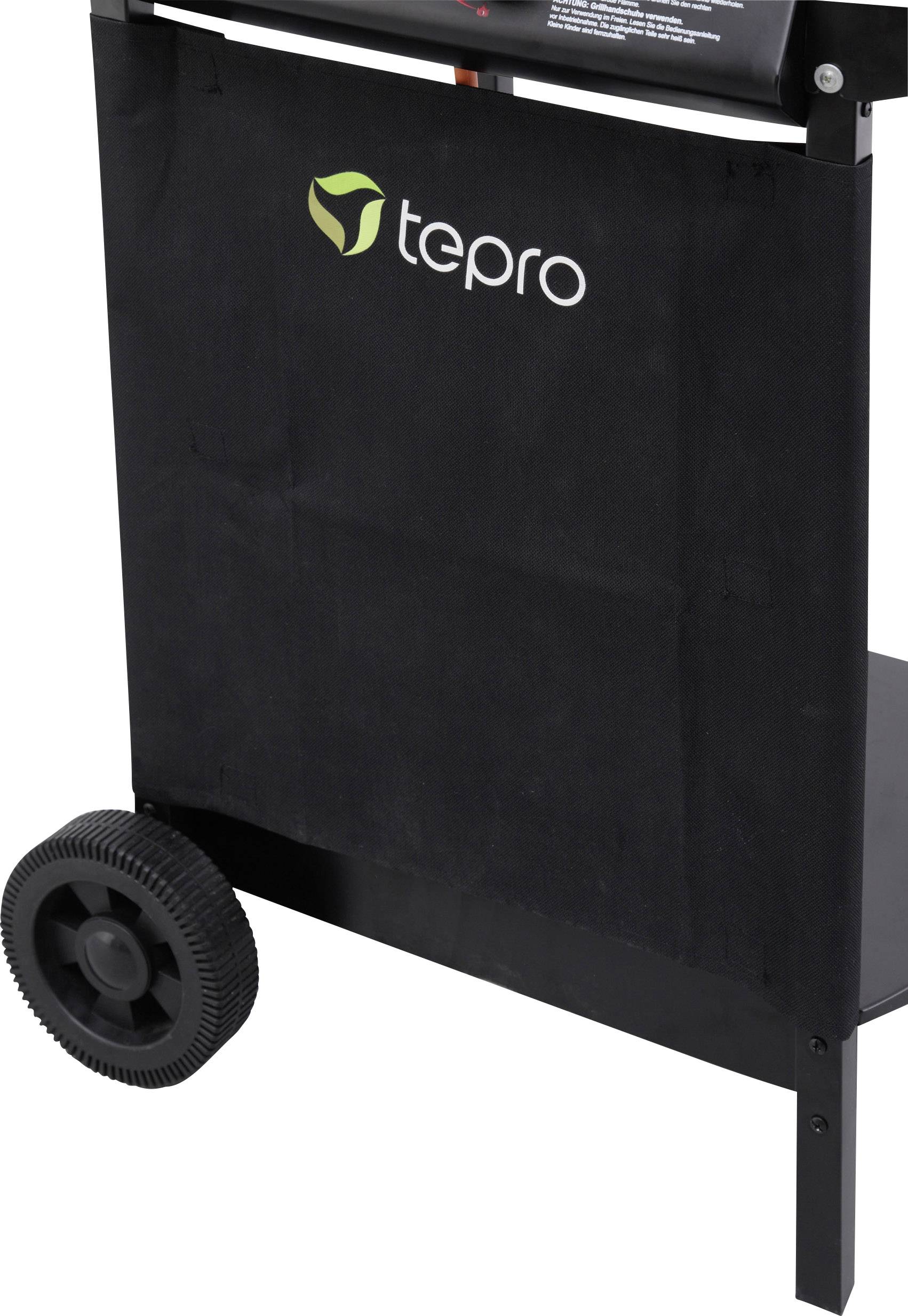 tepro Garten Irvine Lavastein, Grillwagen Gas-Grill 2 Brenner Schwarz