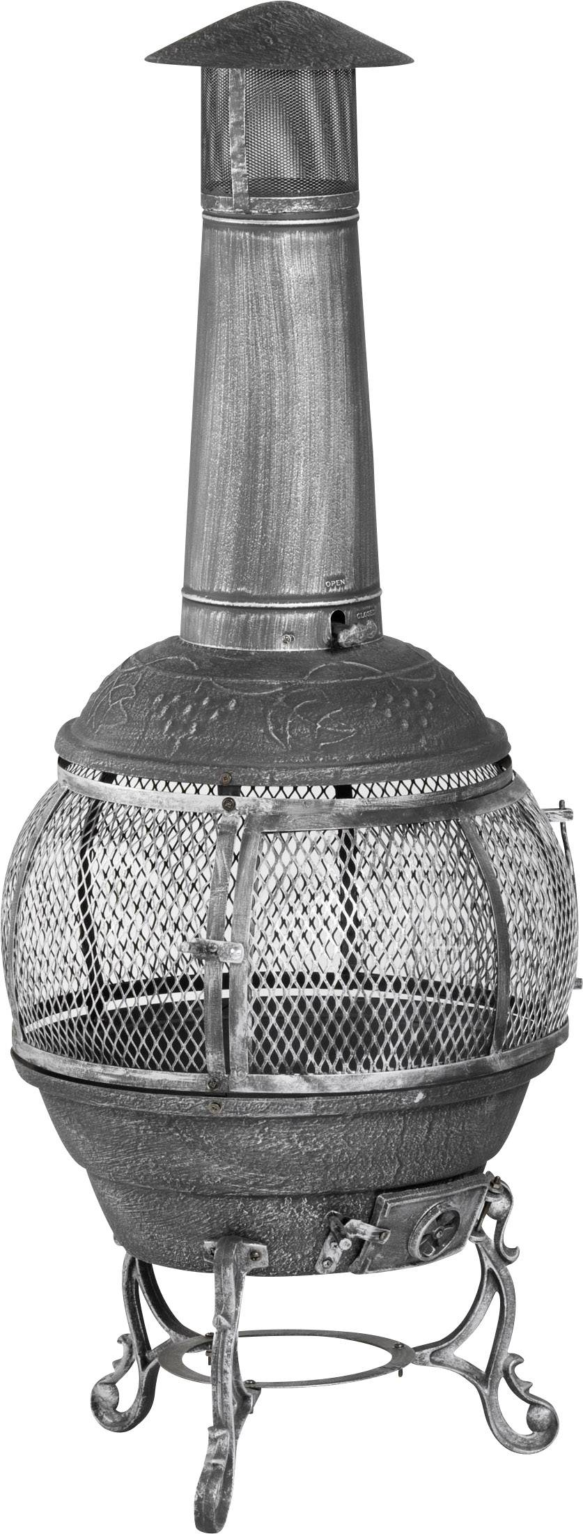 Tepro Garten Jacksonville Rund Feuerstelle Schwarz, Grau