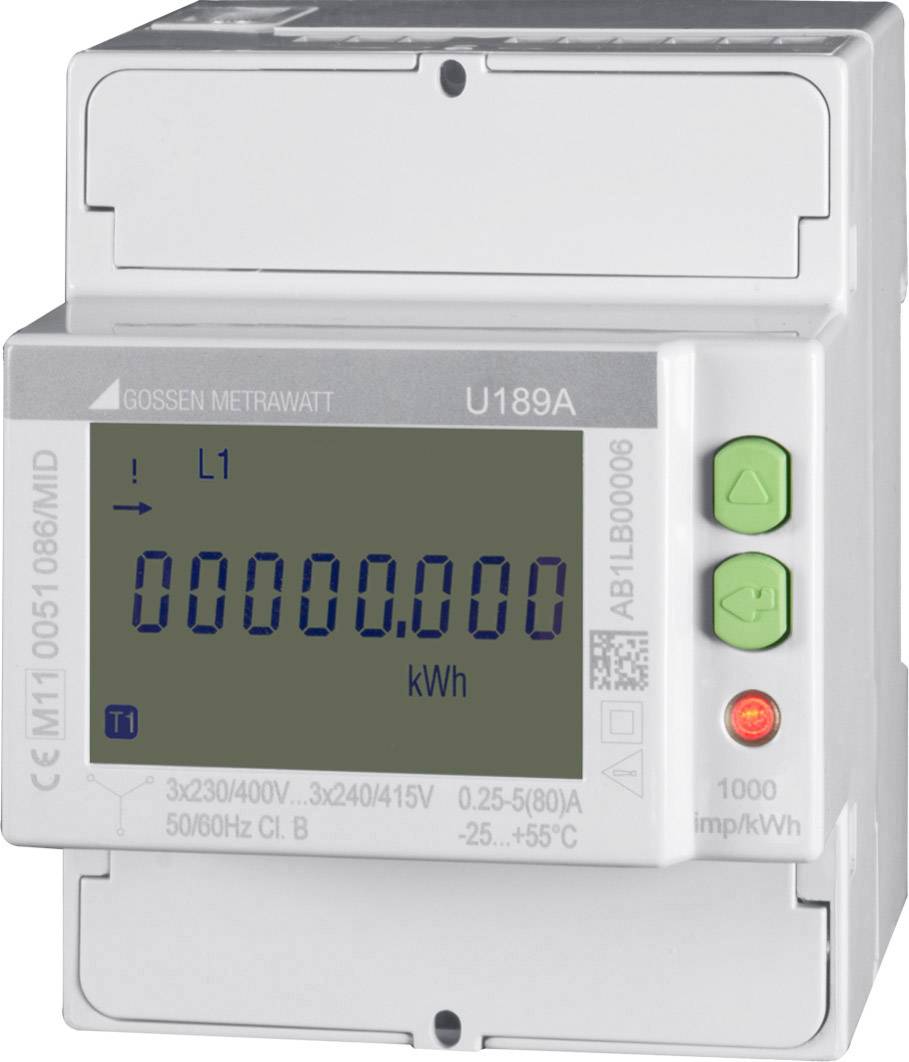 Gossen Metrawatt U189A Drehstromzähler digital 80 A MID-konform: Ja 1 St.