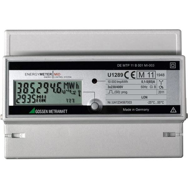 Gossen Metrawatt U1289-V014 U1289-V014 Drehstromzähler digital 65A MID-konform: Ja 1St. Gossen Metrawatt U1289-V014 U1289-V014 Drehstromzähler digital 65A MID-konform: Ja 1St.