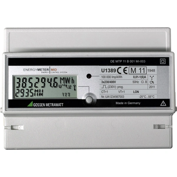 Gossen Metrawatt U1389-V016 Drehstromzähler mit Wandleranschluss digital 5 A MID-konform: Ja 1 St. Gossen Metrawatt U1389-V016 Drehstromzähler mit Wandleranschluss digital 5 A MID-konform: Ja 1 St.