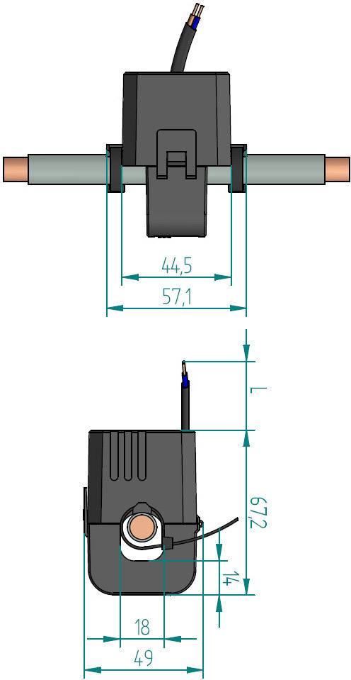Gossen Metrawatt SC40-B 200/5A 1VA Kl.1 18mm U518B Primärstrom 200A Sekundärstrom 5A 1St.