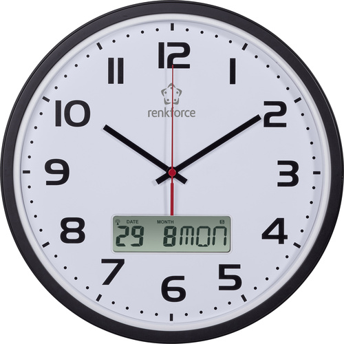 Renkforce HD-WRCL135 Radio Wall clock 32 cm x 4.5 cm Black