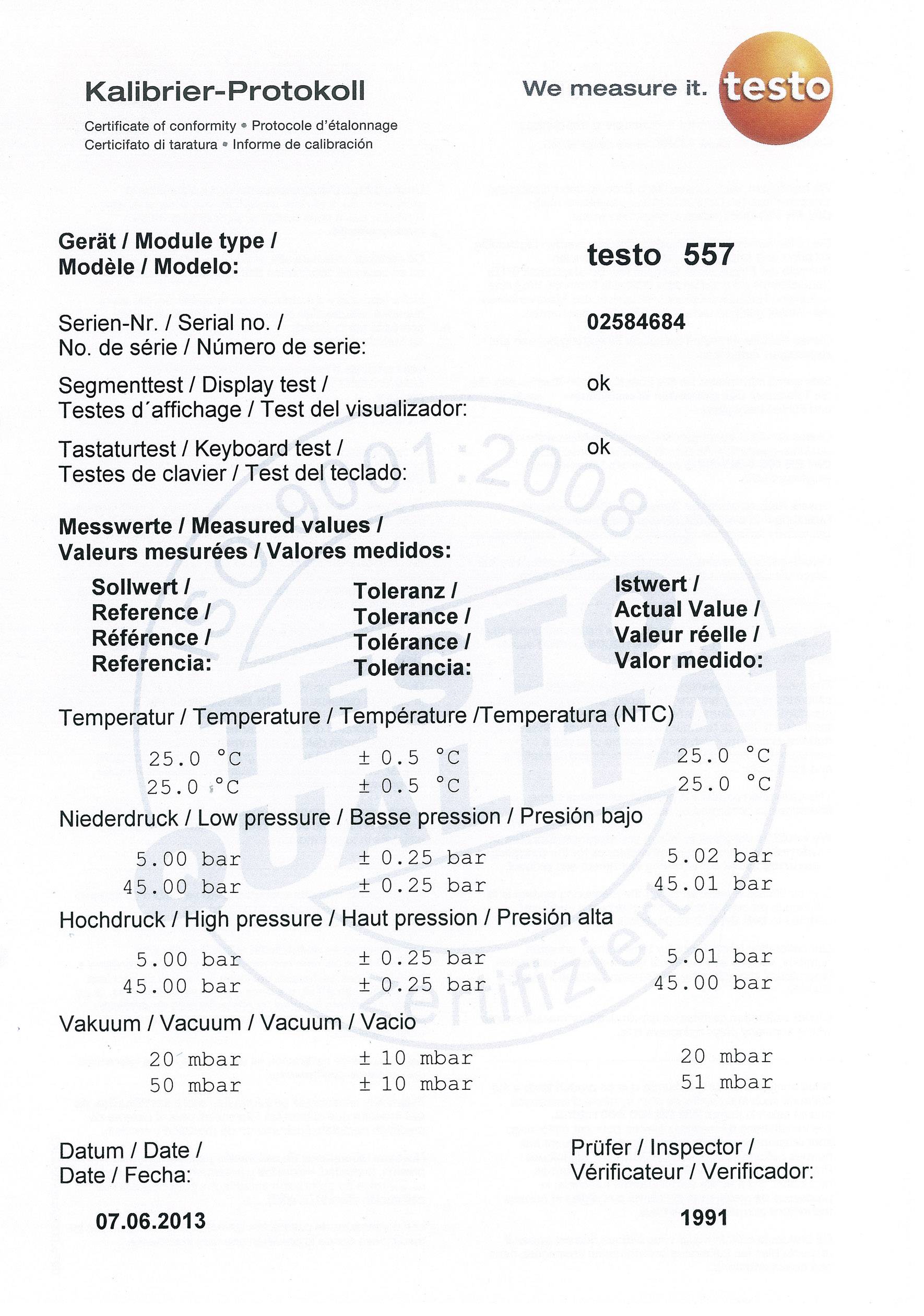 Testo Kältemittel-Messgerät 557 Set