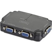 Digitus DS-42120-1 4 Port VGA-Splitter einzeln schaltbar, mit Status-LEDs 1920 x 1080 Pixel Schwarz Digitus DS-42120-1 4 Port VGA-Splitter einzeln schaltbar, mit Status-LEDs 1920 x 1080 Pixel Schwarz
