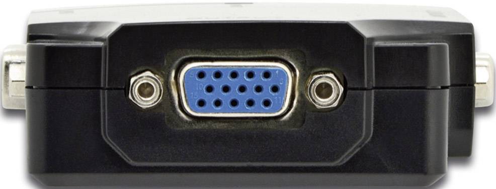 Digitus DS-42120-1 4 Port VGA-Splitter einzeln schaltbar, mit Status-LEDs 1920 x 1080 Pixel Schwarz