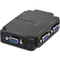 Digitus DS-42120-1 4 Port VGA-Splitter einzeln schaltbar, mit Status-LEDs 1920 x 1080 Pixel Schwarz Digitus DS-42120-1 4 Port VGA-Splitter einzeln schaltbar, mit Status-LEDs 1920 x 1080 Pixel Schwarz