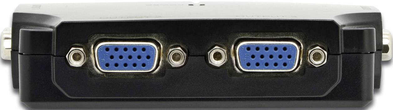 Digitus DS-42120-1 4 Port VGA-Splitter einzeln schaltbar, mit Status-LEDs 1920 x 1080 Pixel Schwarz