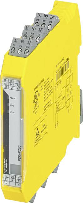 Phoenix Contact Sicherheitsrelais PSR-PC50-1NO-1DO-24DC-SP Betriebsspannung: 24 V/DC 1 Schließer (B x H x T) 12.5 x 112.2