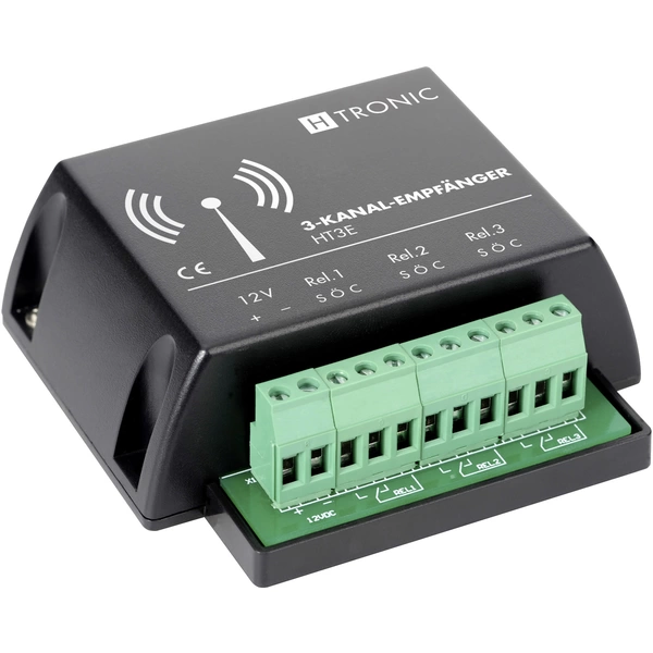 H-Tronic HT3E Funkempfänger 3-Kanal Frequenz 868.35 MHz 12 V/DC H-Tronic HT3E Funkempfänger 3-Kanal Frequenz 868.35 MHz 12 V/DC