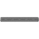 Eine lange, dünne Metallfeder, die horizontal ausgerichtet ist.