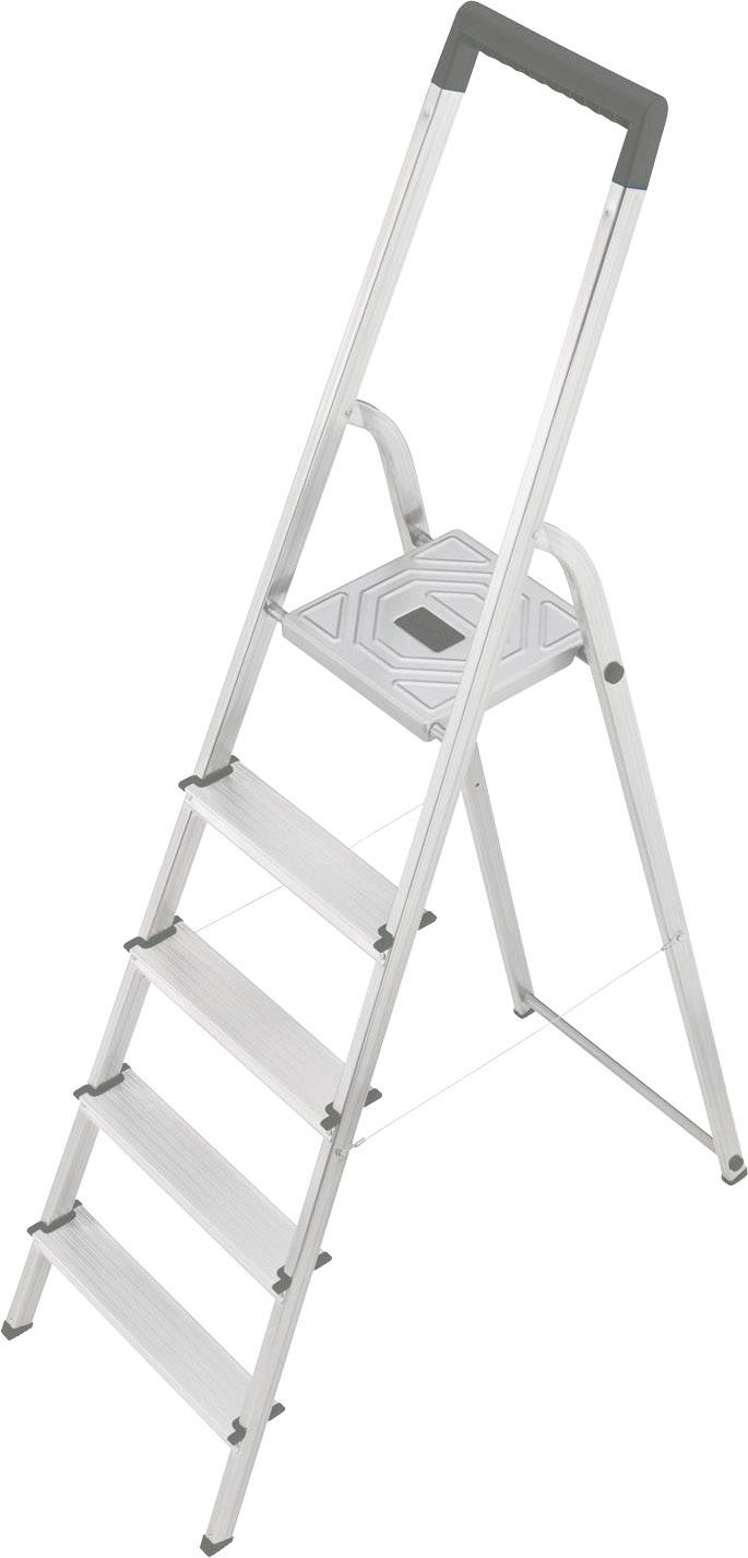 Hailo S 150 8925-321 Aluminium Stufen-Stehleiter Arbeitshöhe (max.): 2.8 m Silber 4.6 kg