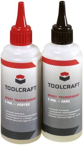TOOLCRAFT 1347649 Epoxy transparent 5 1 St.