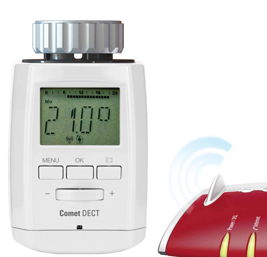 Eurotronic 700018-1 COMET DECT Funk-Heizkörperthermostat elektronisch