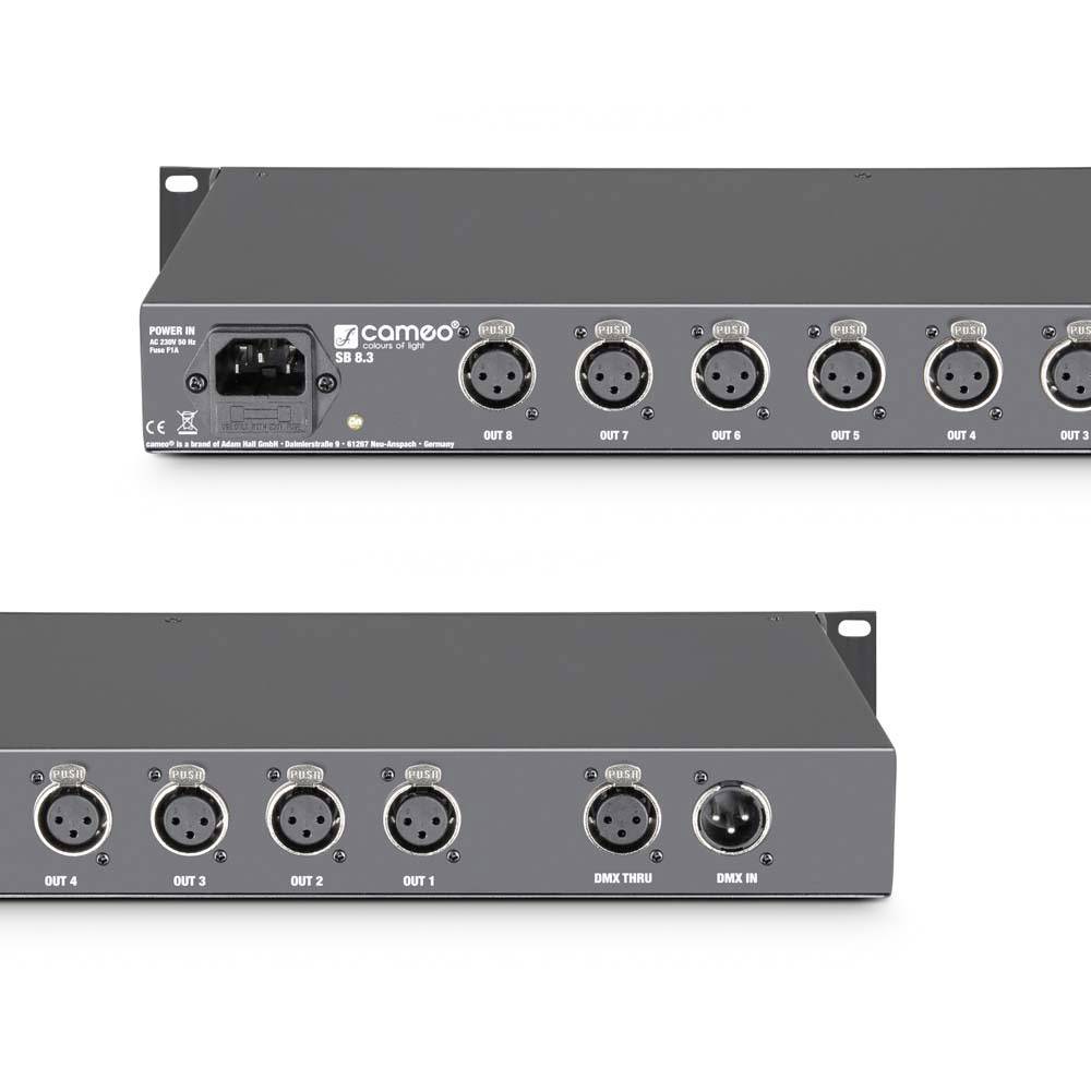 Cameo CLSB83 DMX Splitter 8-Kanal 19 Zoll-Bauform