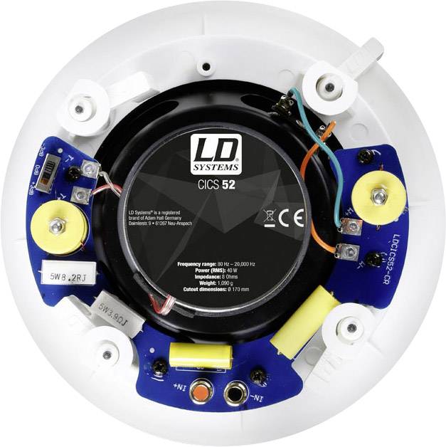 LD Systems LDCICS52 Deckenlautsprecher 80W 8Ω Weiß 1St.