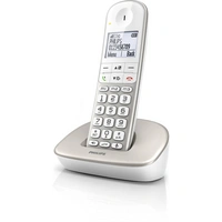 Philips XL4901S/38 Schnurloses Seniorentelefon Freisprechen, inkl. Mobilteil Champagner Philips XL4901S/38 Schnurloses Seniorentelefon Freisprechen, inkl. Mobilteil Champagner