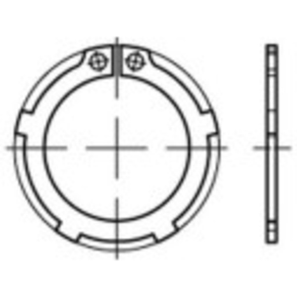 TOOLCRAFT 135187 Sicherungsringe Innen-Durchmesser: 23.2mm Außen-Durchmesser: 34mm DIN 983 Federstahl 500St.