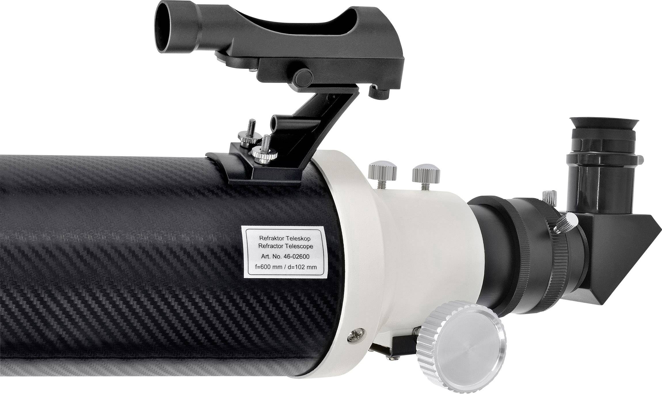 Bresser Optik AR-102/600 EQ-3 AT-3 Linsen-Teleskop Äquatorial Achromatisch Vergrößerung 24 bis 204 x