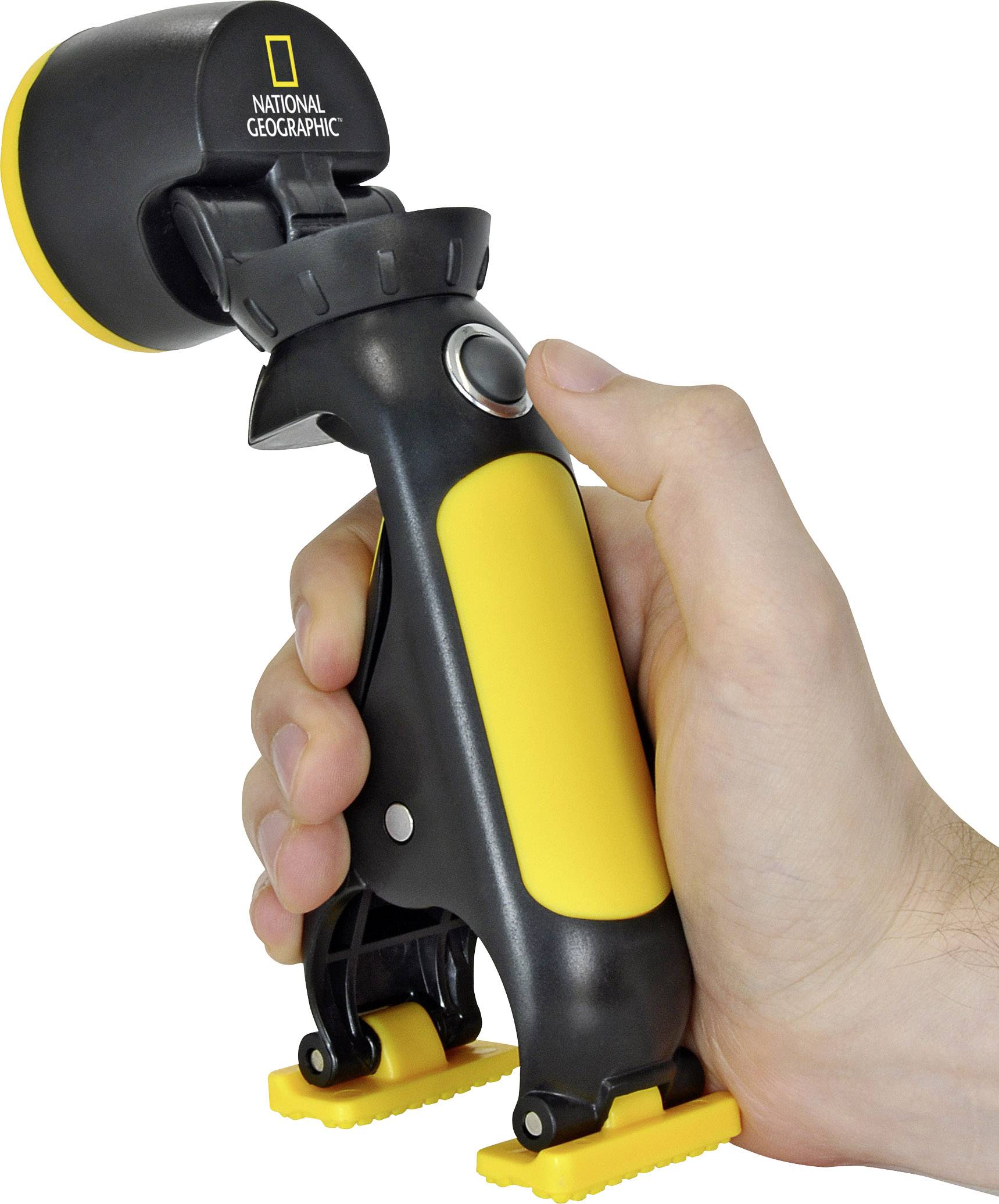 National Geographic 9082100 Klemmleuchte LED Camping-Leuchte 105 lm batteriebetrieben 162 g Schwarz, Gelb