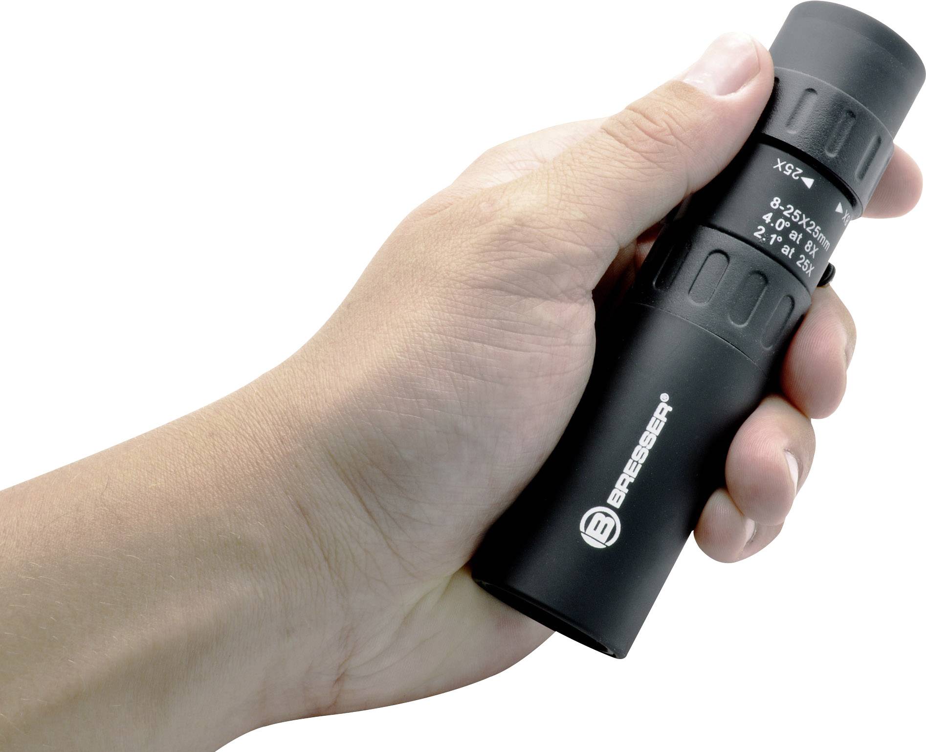 Bresser Optik Zoom Makro Monokular Zoomar Fernrohr 8 <bis/> 25 x 25 mm Schwarz