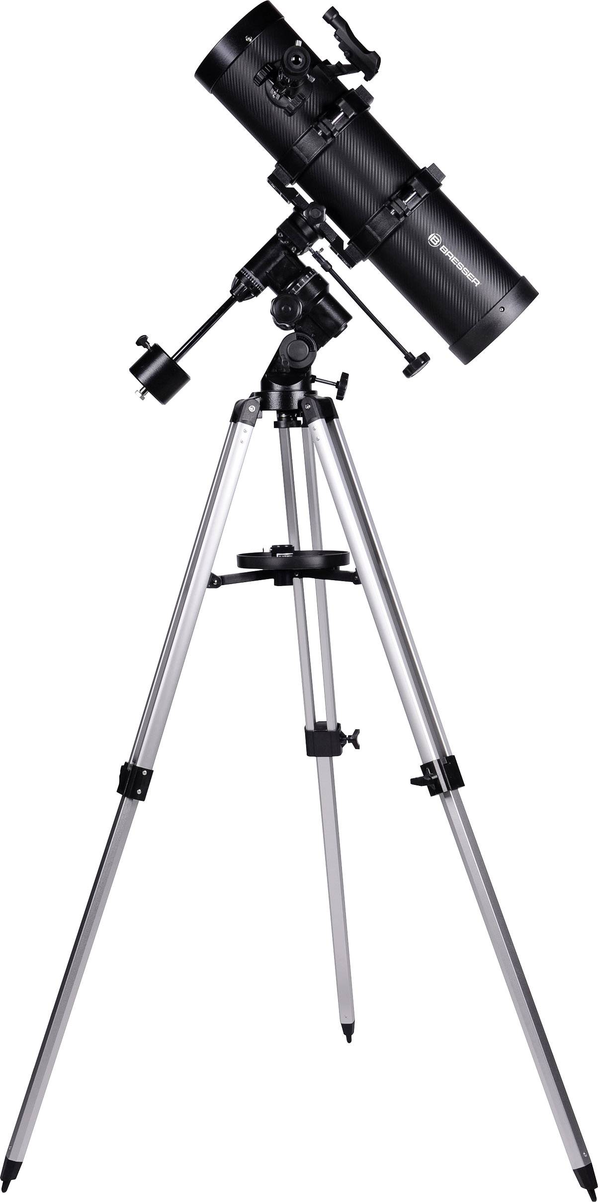 Bresser Optik Spica 130/650 EQ2 Spiegel-Teleskop Äquatorial Newton Vergrößerung 32 bis 488 x