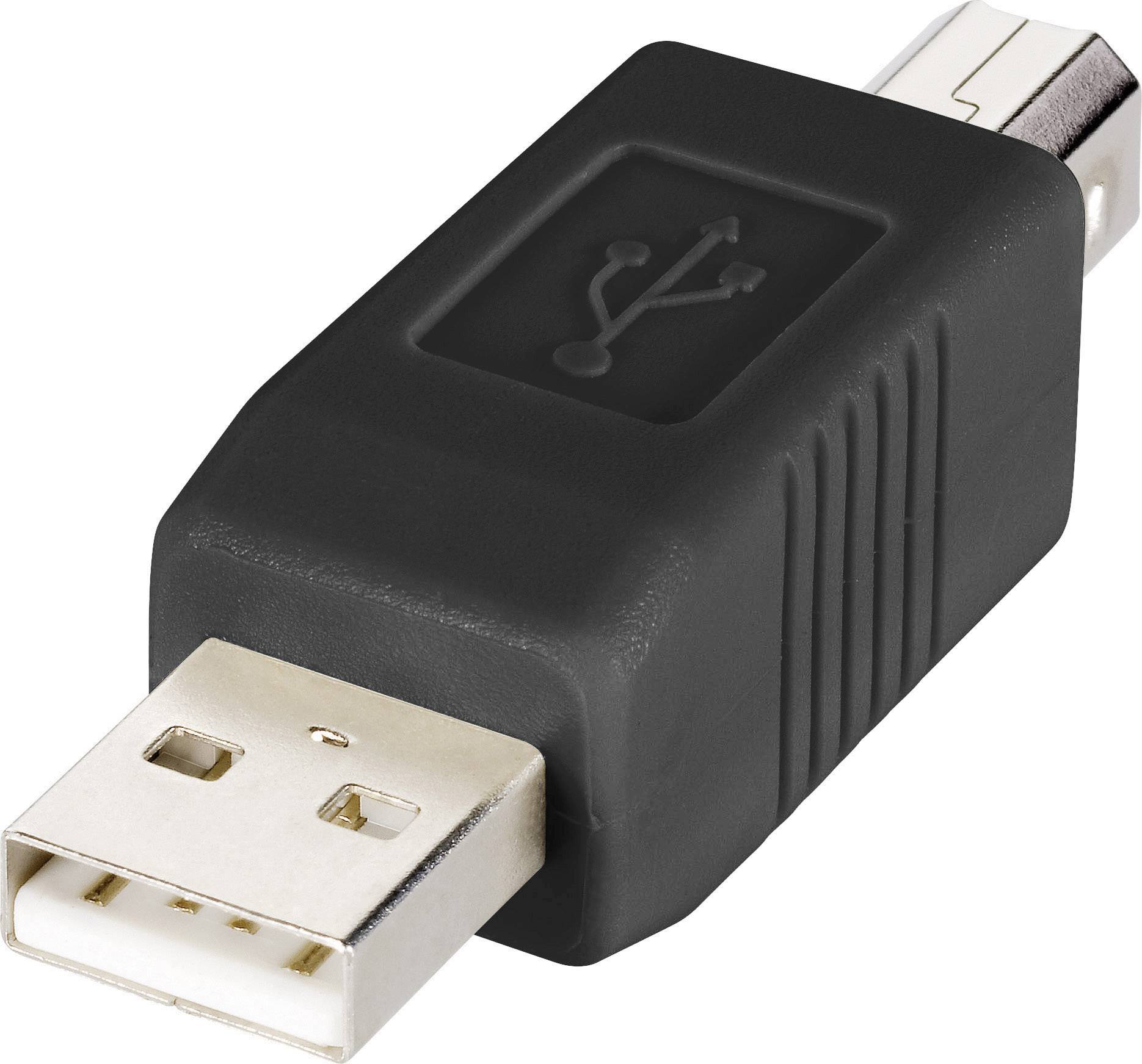 Renkforce USB 2.0 Adapter [1x USB 2.0 Stecker A - 1x USB 2.0 Stecker B] rf-usba-03 vergoldete Steckkontakte