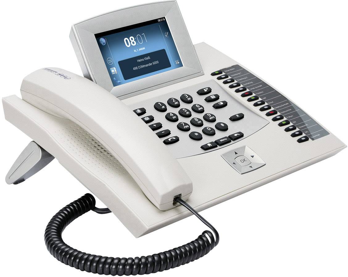 Auerswald COMFORTEL 2600 IP weiß Systemtelefon,VoIP Android, Anrufbeantworter, Freisprechen, Optische Anrufsignalisierung, Touchpanel Farb-TFT/LCD