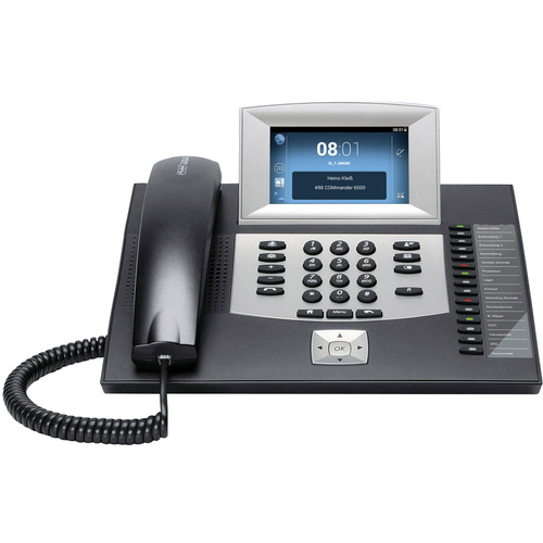Auerswald COMFORTEL 2600 IP schwarz Systemtelefon,VoIP Android, Anrufbeantworter, Freisprechen, Optische Anrufsignalisierung
