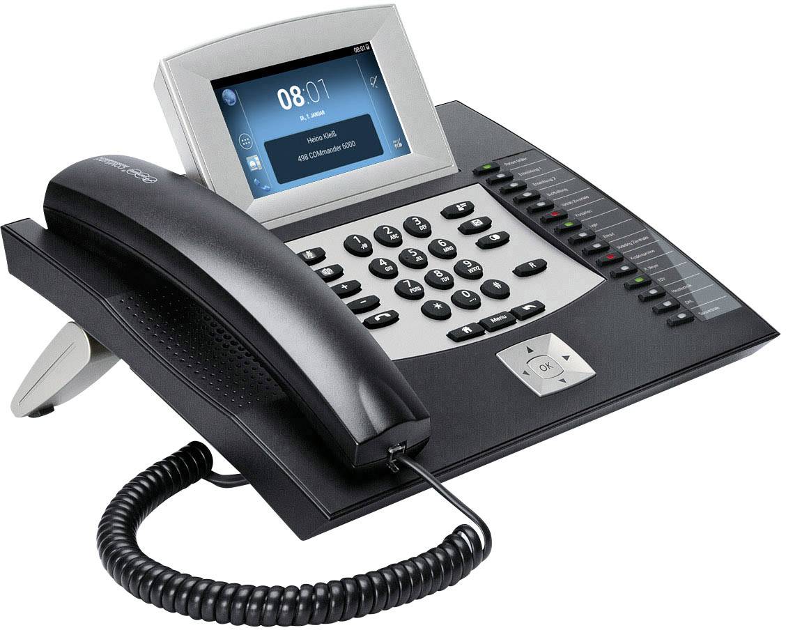 Auerswald COMFORTEL 2600 IP schwarz Systemtelefon,VoIP Android, Anrufbeantworter, Freisprechen, Optische Anrufsignalisierung