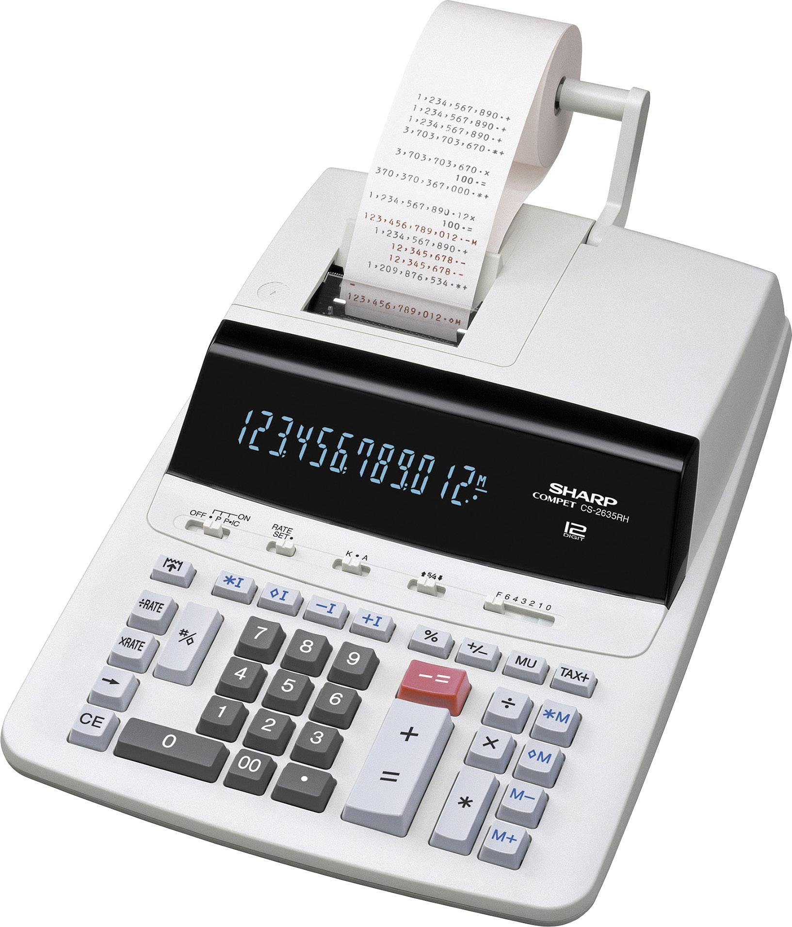 Sharp CS-2635 RHGY Druckender Tischrechner Grau Display (Stellen): 12 netzbetrieben (L x B x H) 345 x 250 x 87 mm