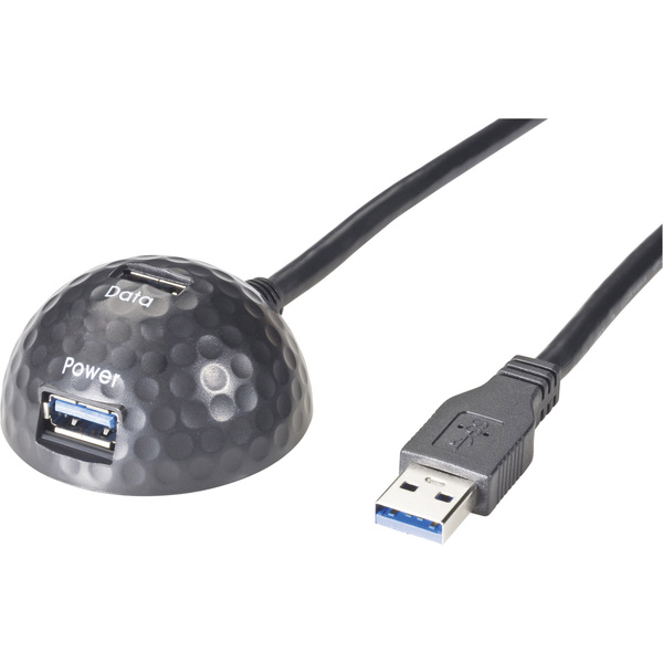 Rallonge Renkforce RF-4080765 USB 3.0 [1x USB 3.0 mâle type A - 1x USB 3.0 femelle type A] 1.80 m noir 1 pc(s)