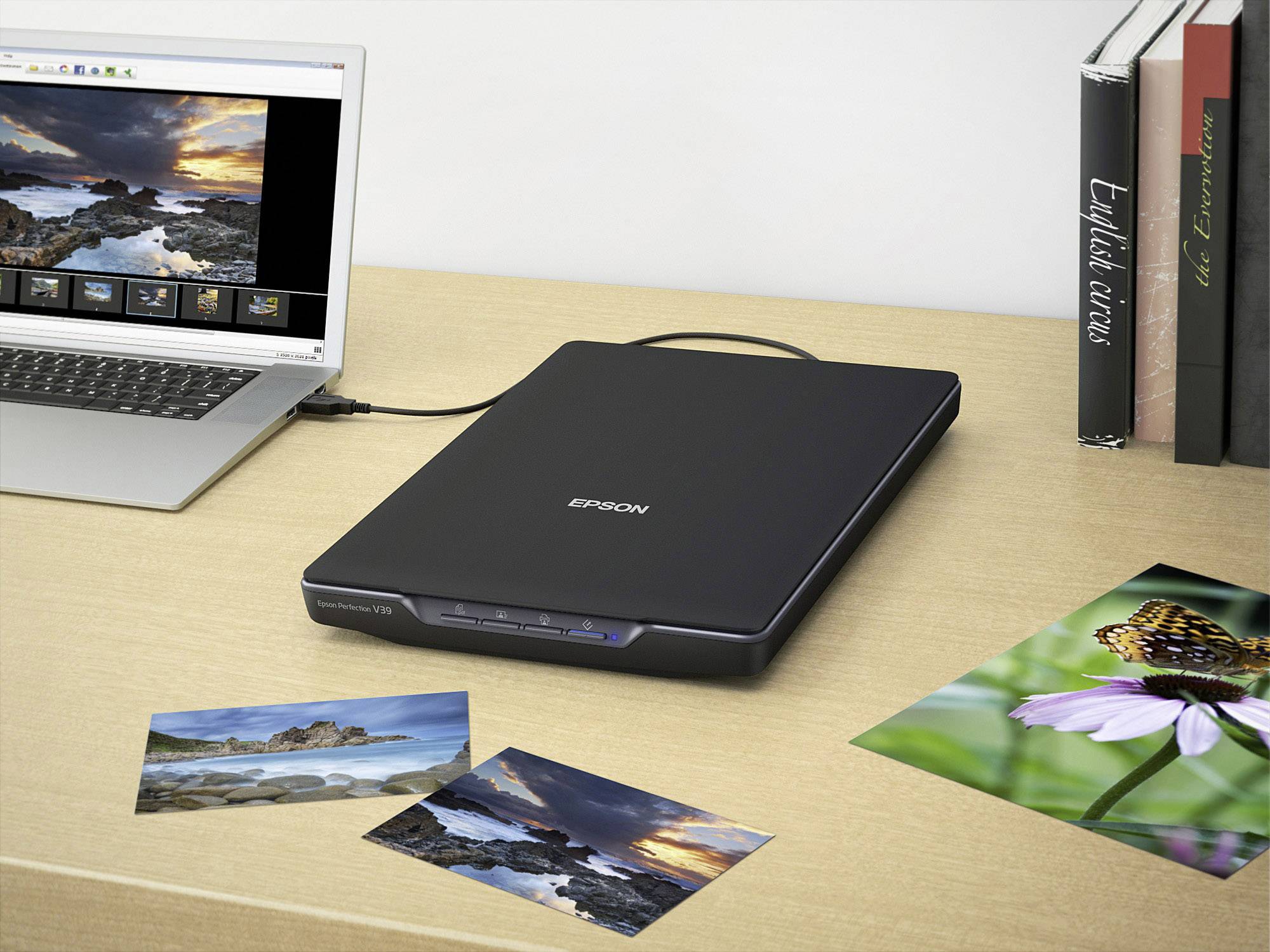 Epson Perfection V39 Flachbettscanner A4 4800 x 4800 dpi USB Dokumente, Fotos