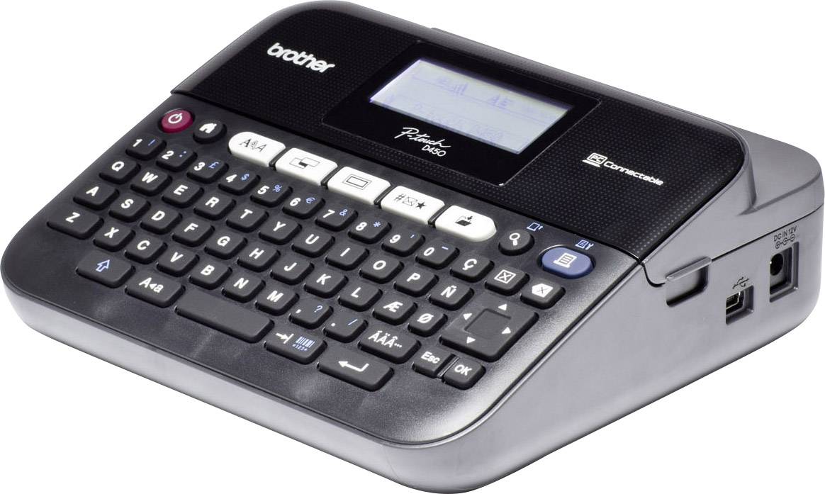 Brother P-touch D450VP Beschriftungsgerät Geeignet für Schriftband: TZe 3.5 mm, 6 mm, 9 mm, 12 mm, 18mm